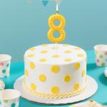 Fukaisu Pickleball Number Candle, Sport Theme Birthday Candle Pickleball Cake Topper Ball Theme Party Decorations for Birthday Game Day Celebration (Number 8)