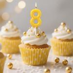 Fukaisu Pickleball Number Candle, Sport Theme Birthday Candle Pickleball Cake Topper Ball Theme Party Decorations for Birthday Game Day Celebration (Number 8)