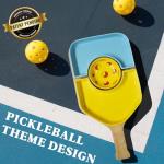 DWATAN Pickleball Paddle Snack Tray Set, Ceramic Serving Plates with Bamboo Charcuterie Board, Paddle Appetizer Platter for Parties, Unique Pickleball Gifts for Women and Men