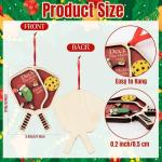CJiangpo Pickleball Christmas Ornament 2025-2 Layers Wooden Pickle Christmas Tree Ornament Hanging Decoration Pendant, Funny Pickleball Gifts Acessories Xmas Gifts for Sports Lovers Friend Player