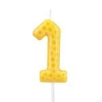 Fukaisu Pickleball Number Candle, Sport Theme Birthday Candle Pickleball Cake Topper Ball Theme Party Decorations for Birthday Game Day Celebration (Number 1)