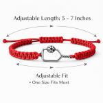 Kavfeeo Pickleball Bracelet Gifts for Pickleball Lovers, for Women and Men, Pickleball Accessories, Pickleball Gifts(Red)