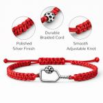 Kavfeeo Pickleball Bracelet Gifts for Pickleball Lovers, for Women and Men, Pickleball Accessories, Pickleball Gifts(Red)