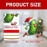 34HD Gifts for Christmas, Pickleball Christmas Ornament Wooden 2-Side Printed, Pickleball Gifts for Men, Women, Christmas Decorations
