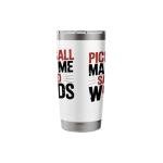 Pickleball Player Cursing Foul Mouth Bad Words Funny Stainless Steel Insulated Tumbler