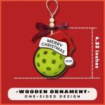 MAPDTWO Pickleball Ornament 2025 - Pickleball Gifts - Pickle Ball Ornaments for Christmas Tree - Funny Pickleballs Sports Gifts for Women, Men, Lovers, Players - 2 Layered Wood Christmas Ornament
