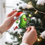 34HD Gifts for Christmas, Pickleball Christmas Ornament Wooden 2-Side Printed, Pickleball Gifts for Men, Women, Christmas Decorations