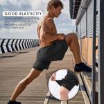 NIMOJIRO Men's 2 in 1 Running Shorts Workout Athletic Shorts Outdoor Sports with Liner Lightweight Training Yoga Gym Shorts with Phone Pockets Black XL