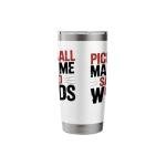 Pickleball Player Cursing Foul Mouth Bad Words Funny Stainless Steel Insulated Tumbler