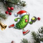 34HD Gifts for Christmas, Pickleball Christmas Ornament Wooden 2-Side Printed, Pickleball Gifts for Men, Women, Christmas Decorations