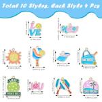 LEGENTLISUR 40Pcs Pickleball Charms for Jewelry Making Sports Enamel Charms for Bracelets Necklace Earring Keychains DIY Supplies