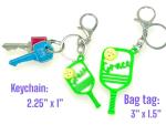 Pickleball Keychain Bag Tag Charm Custom Name Personalized (Bag Tag)