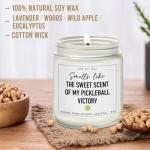 Tears of My Pickleball Opponents Lavender Wood Wild Apple Eucalyptus Candle 9OZ - Pickleball Gifts for Women Men, Sports Player Pickle Ball Gifts for Dad Mom Uncle Aunt Boyfriend Girlfriend Coach