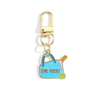 SHTALHST Pickleball Keychain Sporty Keycharm for Women Pickleball Bag Keyring Gifts for Players and Fans