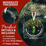 Pickleball Ornaments for Christmas Tree Decorations - Pickle Ball Christmas Ornament - Pickleball Lovers Gifts Ideas for Women Men - Acrylic Keepsake Xmas Decor
