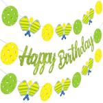 Pickleball Birthday Party Decorations Green Pickleball Happy Birthday Banners Decorations for Sport Theme Party Baby Shower Supplies