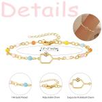 AINILOVE Gifts for Pickleball Lovers, Pickleball Bracelet Pickleball Stuff Jewelry Birthday Gifts for Women Men Teens Players (Pickleball-Enamel)