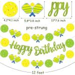 Pickleball Birthday Party Decorations Green Pickleball Happy Birthday Banners Decorations for Sport Theme Party Baby Shower Supplies