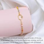 AINILOVE Gifts for Pickleball Lovers, Pickleball Bracelet Pickleball Stuff Jewelry Birthday Gifts for Women Men Teens Players (Pickleball-Enamel)