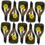 Toyvian 10pcs Pickleball Foil Balloons Set Yellow Racquet and Ball Shapes Sports Themed Party Decorations and Adults Birthday Celebration