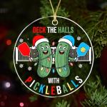 Funny Pickleball Ornament 2025, Pickleball Christmas Tree Decorations, Gifts for Pickleball Lovers, Pickleball Gifts for Men Women, Holiday Pickleball Decor