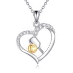 YAFEINI Pickleball Necklace 925 Sterling Sliver Pickleball Paddle and Ball Pendant Necklace Pickleball Jewelry for Women Pickleball Lovers Gifts
