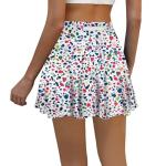 LouKeith Womens Tennis Skirt High Waisted Athletic Skorts Running Casual Pickle Ball Golf Skirts with Pockets Boho Flowers M