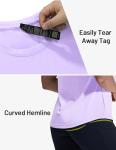 MIER Womens Workout Tank Tops Running Yoga Quick Dry Sleeveless Shirts Active Pickleball Sports Exercise Tee, Lavender, XXL
