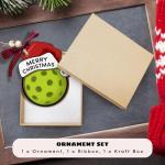 MAPDTWO Pickleball Ornament 2025 - Pickleball Gifts - Pickle Ball Ornaments for Christmas Tree - Funny Pickleballs Sports Gifts for Women, Men, Lovers, Players - 2 Layered Wood Christmas Ornament