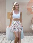 LouKeith Womens Tennis Skirt High Waisted Athletic Skorts Running Casual Pickle Ball Golf Skirts with Pockets Boho Flowers M