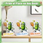 Upgraded 3PCS Pickleball Trophy Funny, Pickleball Medals 1st 2nd 3rd, Acrylic Pickle Ball Tournament Prize for Pickle Baller Competitions