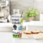 MINYJHZ Pickleball Tumbler 20 oz, Funny Pickleball Gifts for Women Men, Playing Improves Memory Travel Mug Vacuum Insulated Stainless Steel Coffee Cup