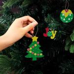 Pickleball Christmas Tree Ornaments, 12-Piece Wooden Set – Approx 8cm Festive Charm