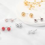 VULETO Pickleball Earrings for Women, 3D 14K Gold Pickleball Stuff Hypoallergenic Sports Earrings Accessories for Sports Lovers Fan Teenager Coaches Jewelry Gifts