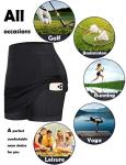 BLEVONH Womens Summer Tennis Skirts with Shorts Underneath, Pickleball, Athletic, Workout and Golf Skorts with Pockets Black Large