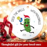 Pickleball Christmas Ornament Gifts for Pickleball Lover, 2025 Played A Lot of Sport Ornaments for Christmas Tree, Ceramic