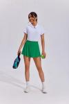 PINSPARK Athletic Skirts for Women Pleated Tennis Skort Lightweight Golf Skirts with Pocket Pickleball Outfits,Green Small