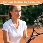 HekouJiub Pickleball Necklace, Gold Jewelry Necklaces, Stainless Steel Pickleball Jewelry for Women, Pickleballs Pendant Necklace for Pickleballs Lovers, Valentine'S Day, Game Day, Birthday Gift