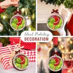 Pickleball Christmas Ornament 2025 - Pickleball Gifts for Women, Men, Family, Friends, Sports Gift Ideas - Two-Layers Wooden Deck The Halls with Pickle Ball Ornaments for Tree Decorations