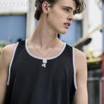 VASSAGO Pickleball Necklace for Women Men Stainless Steel Pickleball Paddle and Ball Pendant PB Necklace Sport Lovers Teams Gifts (silver)