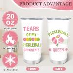 Keluna Pickleball Gifts for Women - 5Pcs Pickle Ball Gifts, 20Oz Pickleball Tumbler Baseball Cap Makeup Bag Socks Keychain, PB Accessories Presents for Sister Wife Mom Grandma Christmas Mother's Day