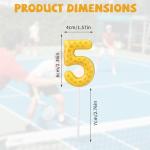 Fukaisu Pickleball Number Candle, Sport Theme Birthday Candle Pickleball Cake Topper Ball Theme Party Decorations for Birthday Game Day Celebration (Number 5)