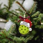 MAPDTWO Pickleball Ornament 2025 - Pickleball Gifts - Pickle Ball Ornaments for Christmas Tree - Funny Pickleballs Sports Gifts for Women, Men, Lovers, Players - 2 Layered Wood Christmas Ornament