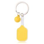 Pickleball Valentines Day Gifts for Him Her Boyfriend Yellow Pickleball Keychain for Handbag Backpack Charm Accessories for Women Girls Pickle Ball Birthday Gifts for Best Friend Sports Gift Ideas