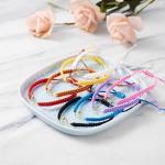 New valley warbler Handmade Pickleball Bracelet, Adjustable Woven Cord, Sports Jewelry Gift, Set of 2 (Purple)