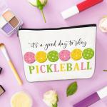 Keluna Pickleball Gifts for Women - 5Pcs Pickle Ball Gifts, 20Oz Pickleball Tumbler Baseball Cap Makeup Bag Socks Keychain, PB Accessories Presents for Sister Wife Mom Grandma Christmas Mother's Day