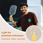 Pickleball Valentines Day Gifts for Him Her Boyfriend Yellow Pickleball Keychain for Handbag Backpack Charm Accessories for Women Girls Pickle Ball Birthday Gifts for Best Friend Sports Gift Ideas