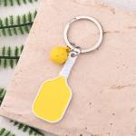 Pickleball Valentines Day Gifts for Him Her Boyfriend Yellow Pickleball Keychain for Handbag Backpack Charm Accessories for Women Girls Pickle Ball Birthday Gifts for Best Friend Sports Gift Ideas