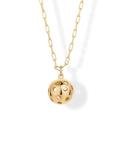 PAVOI 14K Yellow Gold Plated Pendant Chain Necklace for Women | Adjustable Pickleball Sport Charm Necklace