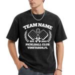 KAINSY Custom Pickleball Team Shirt – Personalized Pickleball Club T-Shirt with Team Name & Location, Vintage Graphic Tee for Players & Coaches Gift